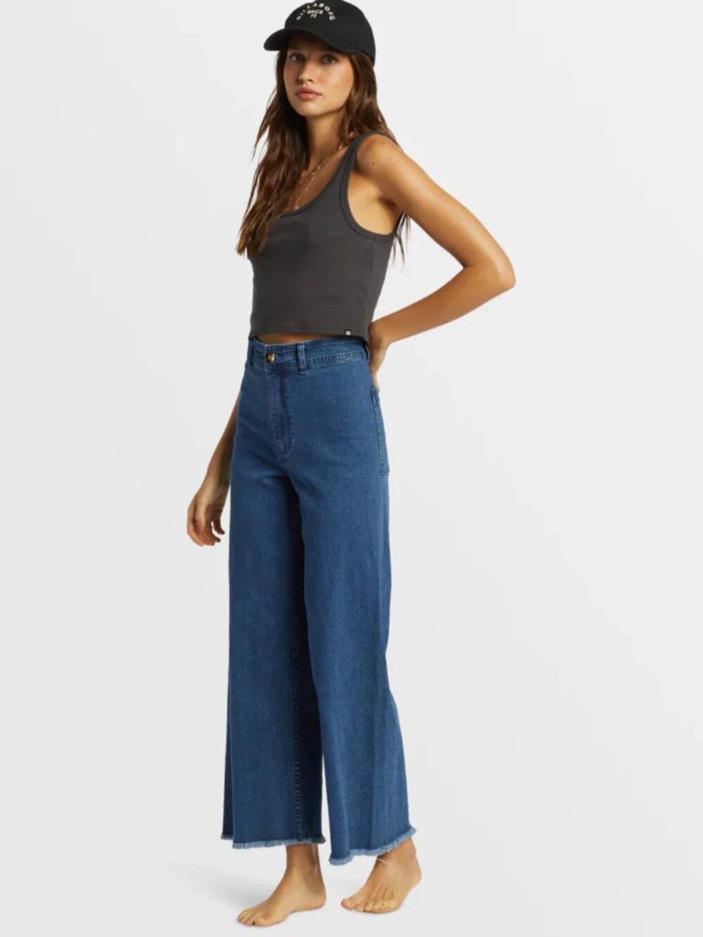 BILLABONG Women's Free Fall High-Waist Stretch Crop Jeans, Size 29 in Night Sky
